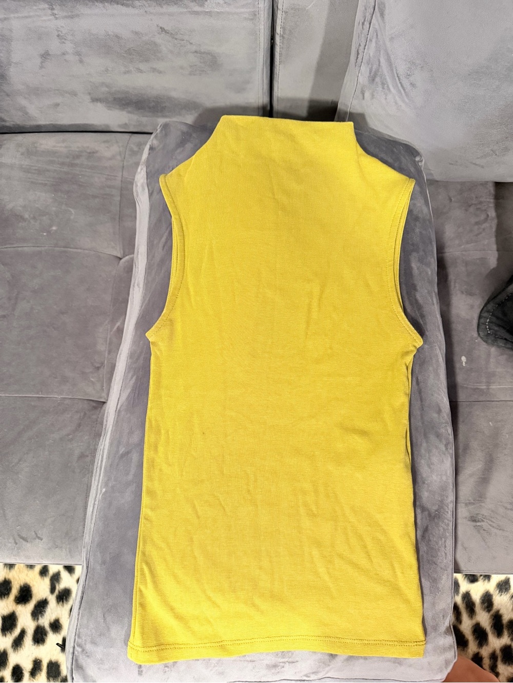 Zara Mustard green Knit Sleeveless Top